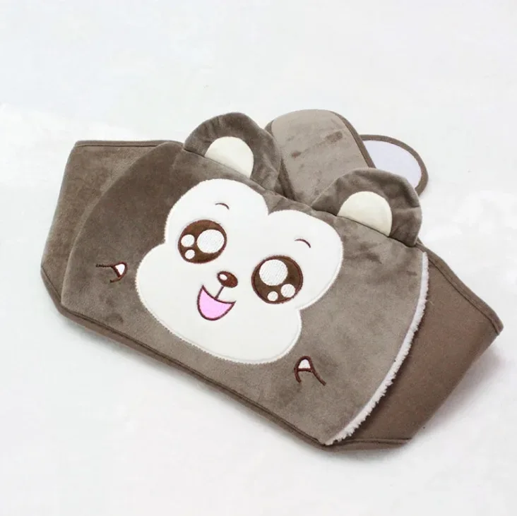 hot water bottle waist belt with fleece cover for adult