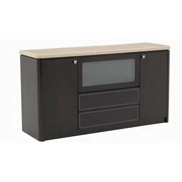 
Luxurious Modern Design Sideboard White Marble Wooden Sideboard Storage Cabinet Buffet Simple Dining Room Living Room Furniture 