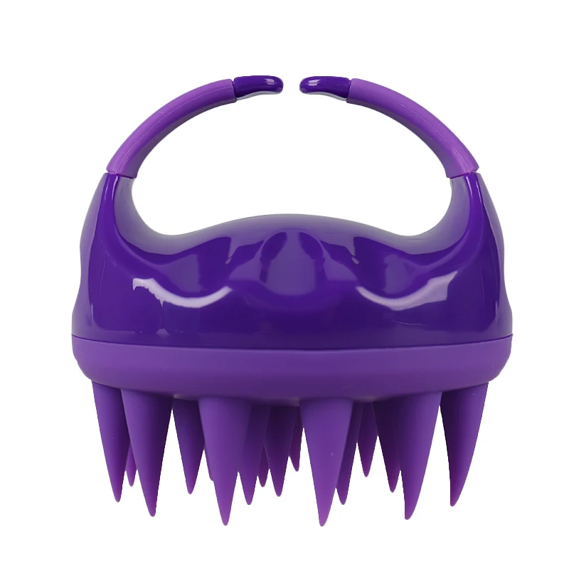 Custom LOGO Eco Friendly Silicone Hair Shampoo Brush Massage Head Scrubber Silicone Scalp Massager