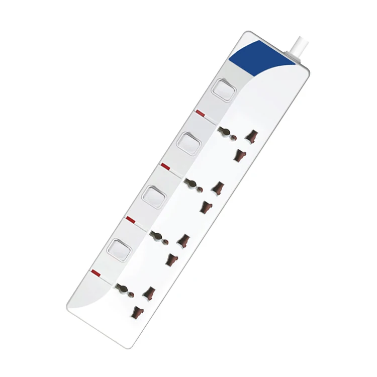 New Model 4 outlets Power Strip Universal Power Strip Overload Protector Extension Cord with Multi Outlet extender