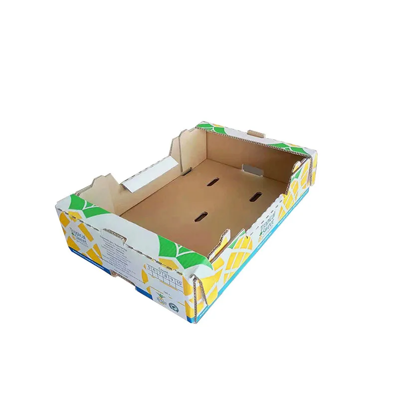 Custom logo printed fruit cardboard banana packing cartons boxes for sale