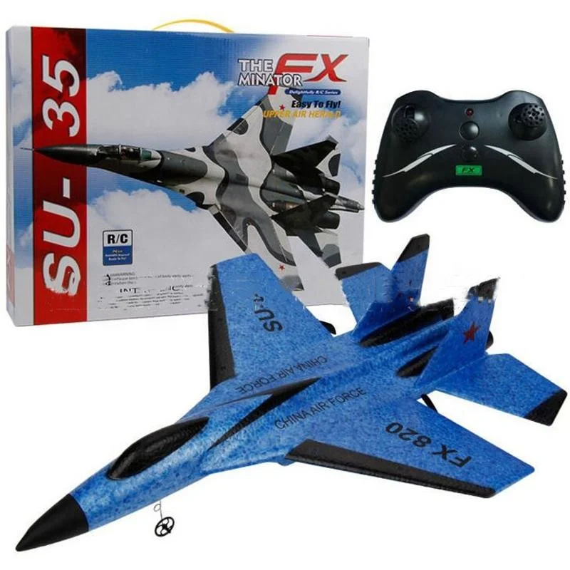 Amiqi Fx820 2.4G 2Ch Electric Aeroplan Remote Control Fighter Plane Flying Toys Fighter Jet Plane Avion Control Remoto Airplane