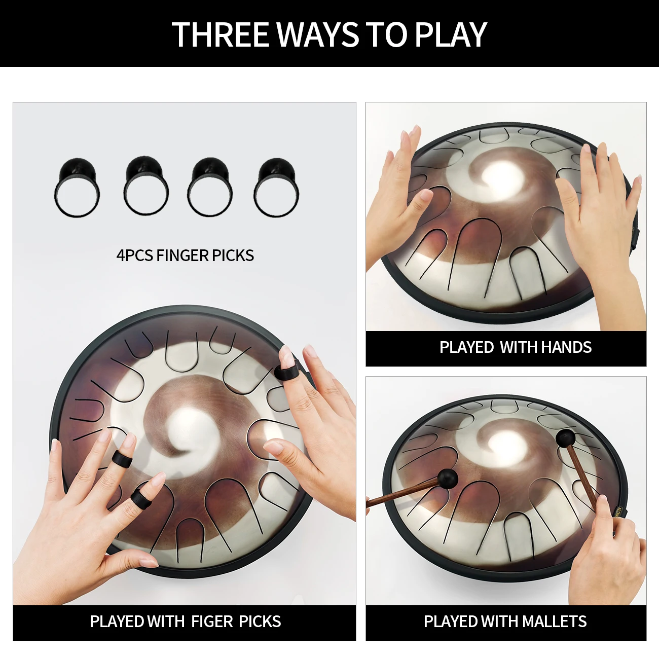 ASTEMAN Steel Tongue Drum Universe series Comet 14 inch 14 tone C key