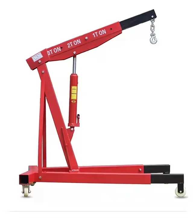 3THigh Quality Hydraulic Folding Engine Crane Vertical Hoist Pulley Workshop Hydraulic Crane Jack  engine hoist crane