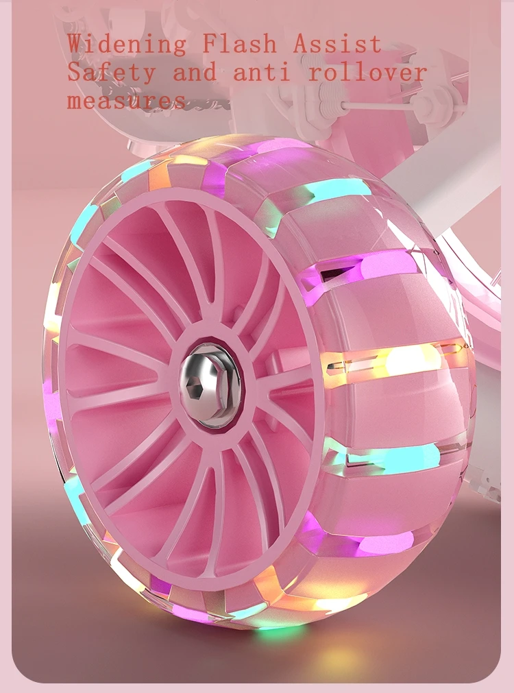 3-5-8 years Front rear double brakes12/14/16/18/20inch bicycle for kidWith Flashing Training Wheels