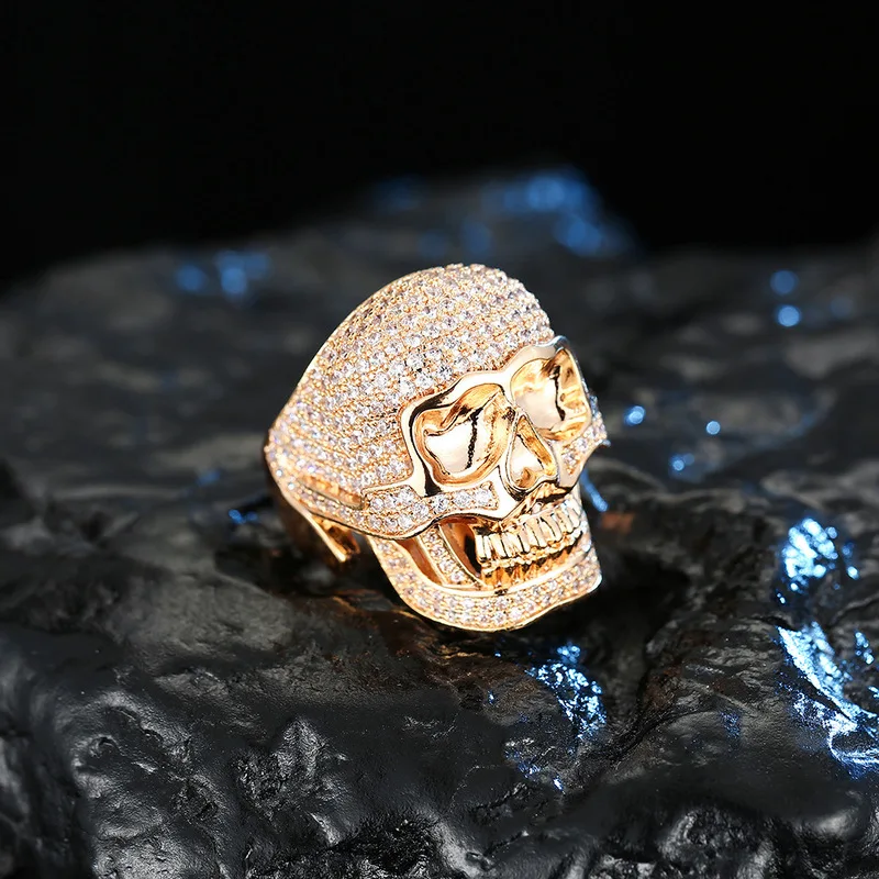 
Dr. Jewelry Overstatement Skull Full Diamond Zircon Hip Hop New Trend Diamond Rings For Men Ring Gift 