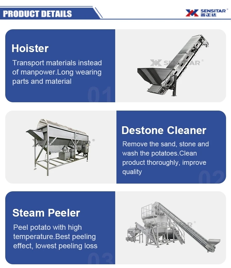 Factory Price Automatic Sweet Potato Finger Chips Machine Frozen French Fries Production Line Potato Making Equipment