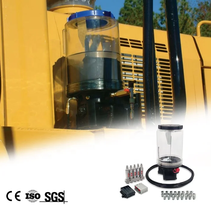 Lubrication pump grease press 24vdc track maintenance automatic electrical grease lubrication pump for excavator concrete pump