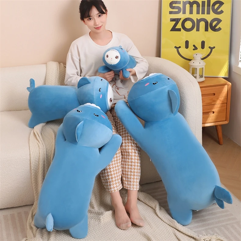 Creative bee dinosaur hippo shark pig plush toys sleep long pillow gift doll wholesale