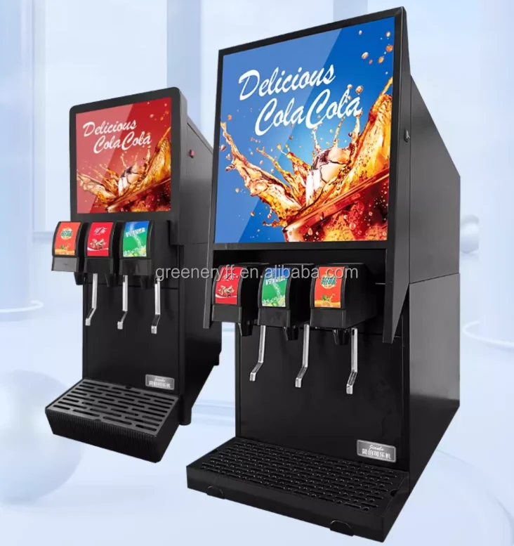 High Efficiency Commercial Soda Fountain Machine Carbonated Cola Beverage Dispenser with Refrigeration Feature