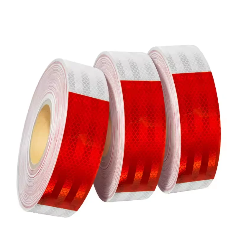 3M yellow conspicuity reflective PVC tape film sheeting vinyl stripe sticker marker in roll with adhesive for truck car