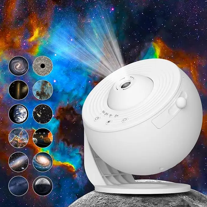 Star Projector for Bedroom Ultra Clear Galaxy Night Light with 4K 13 Galaxy Discs 360 Rotation Real Sky Light for Birthday Gift