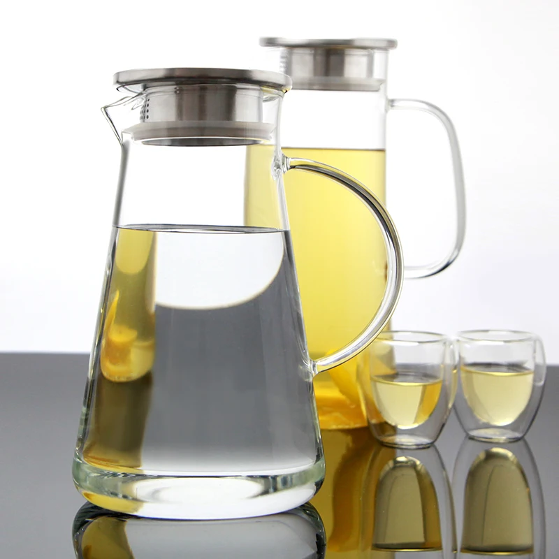 hot cold water jug pitcher borosilicate glass water carafe
