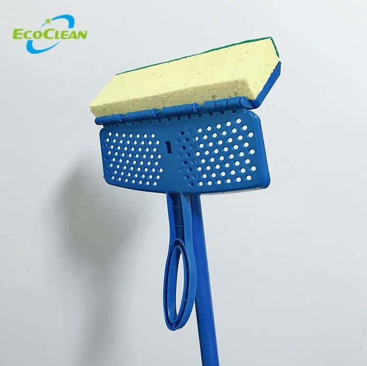 EcoClean Super Water Absorbing  plastic Squeegee Cellulose Sponge  Mop with squeezer refill head