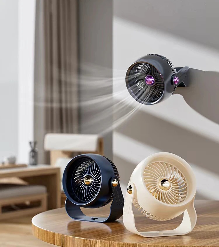 Rechargeable Air Circular Hand Fan Outdoor 1200mAh Handheld Portable Foldable Electric Mini Fan