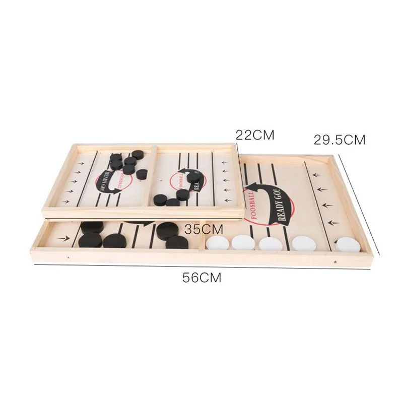 Sling Puck Game 29*54cm Board Super Table Desktop Battle Winner Game Adults and Kids Family Game Wooden Toys