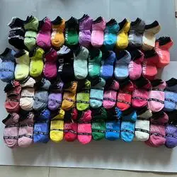 Multicolor color  Sport Cheerleaders Red pink Short Sock Girls Women Cotton Letter Skateboard Sneaker Pink Ankle Socks