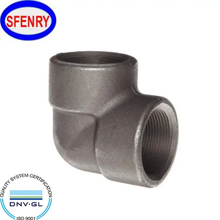 Sfenry Forged A105 Carbon Steel DN25 DN50 DN100 90 Degree Elbow WELDING