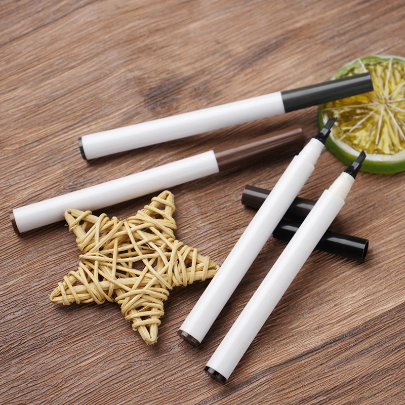 Custom LOGO Waterproof Natural Tip Eyebrow Pencil Custom Four Tips Eyebrow Tattoo Pen Long Lasting Liquid Eyebrow Enhancer