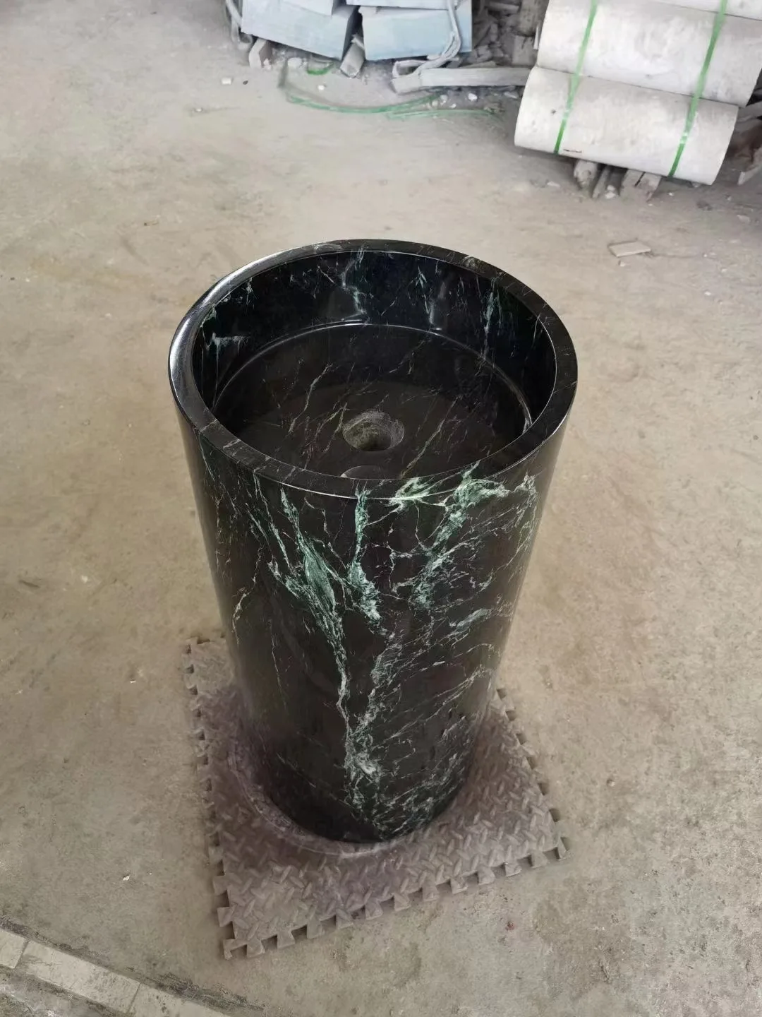 Hot Sale Wholesale High-Quality Hand Wash Natural Stone Bathroom Washbasin Semi-Pedestal Sinks