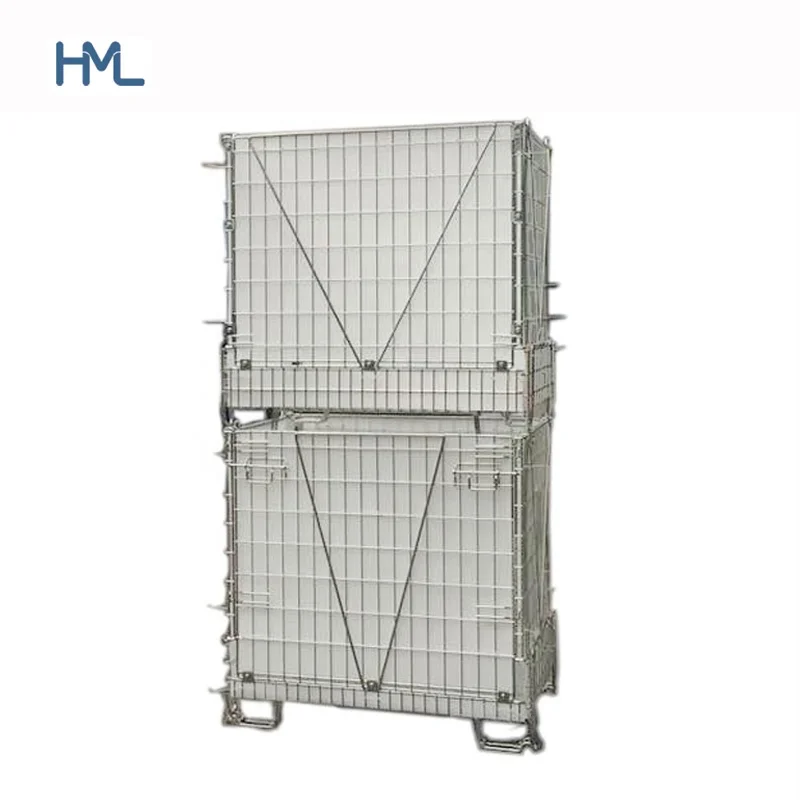 Сварной Гальванизированный складной контейнер из проволочной сетки по индивидуальным Размерам