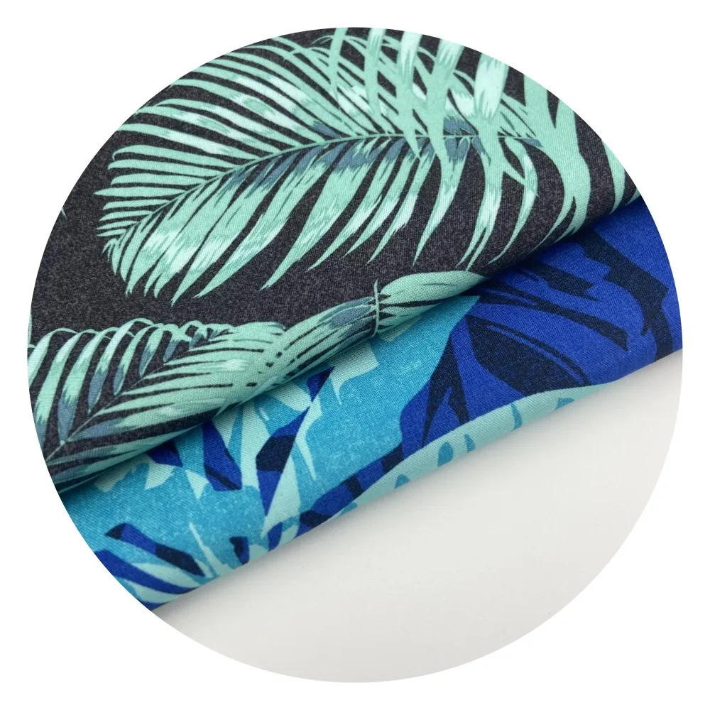 Shengze Factory Sublimation Printed Short Fabric 100%  Polyester Microfiber Printed Fabric For Swimwear Beach Shorts