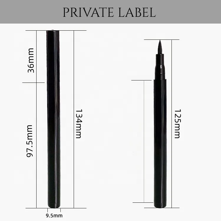 Wholesale Customized Private Label Custom White Brown Matte Black Liquid Eyeliner Pencil Waterproof Colored Liquid Eyeliner