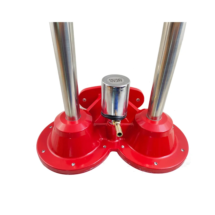 Universal 2 Trumpet Electronic Stainless steel Air Horn sound signal 12v Car Truck Boat Busses Air train horn loud speaker