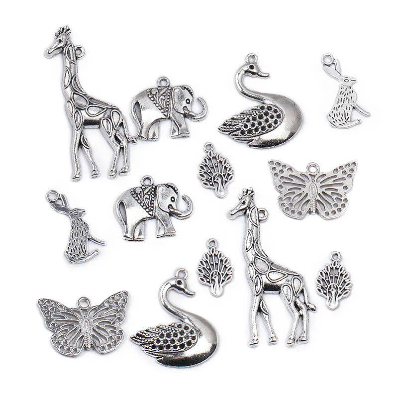 hot selling zinc alloy swan charm for DIY jewelry making swan charms for earing bracelet necklace pendant