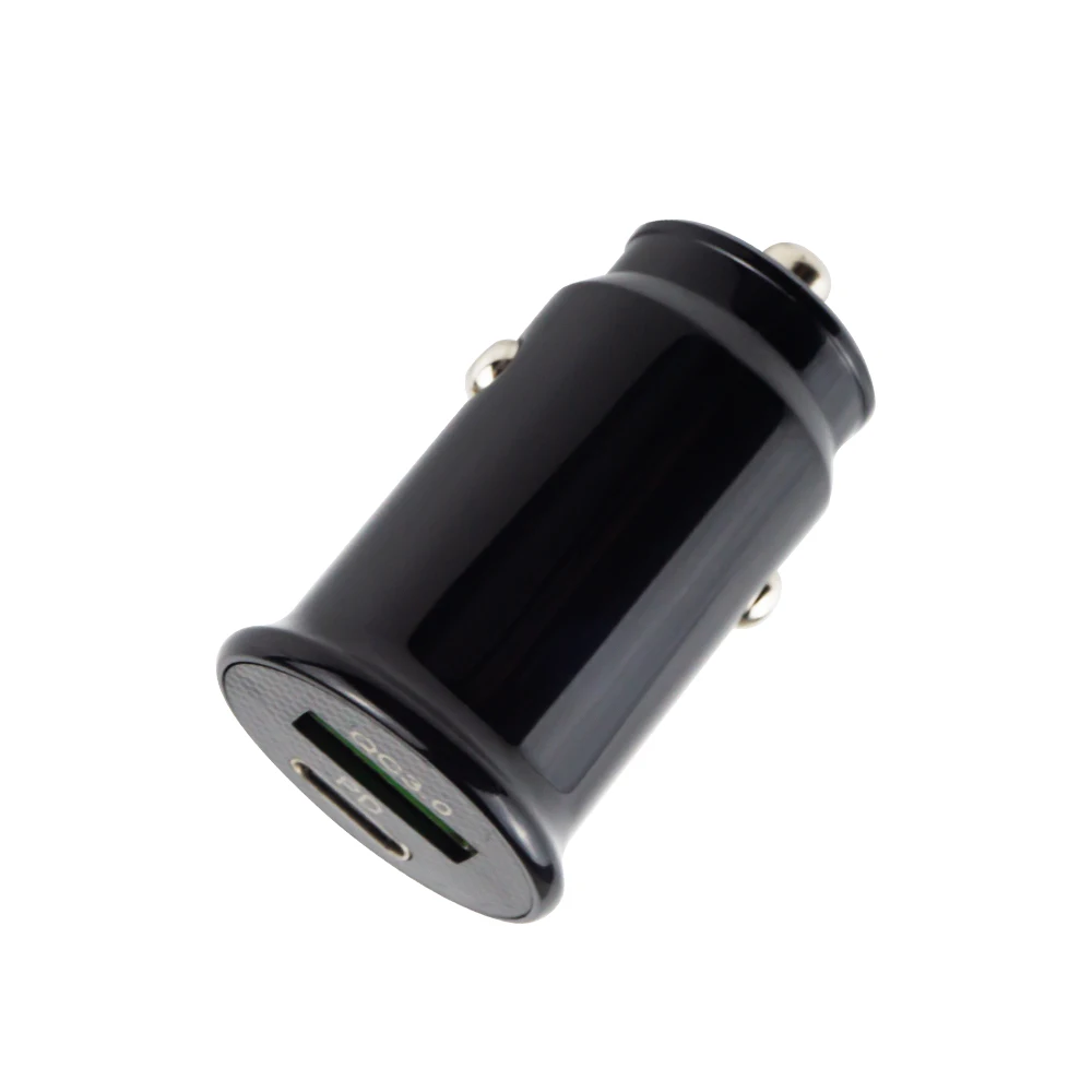18W 20W Type C USB A Dual Ports PD QC3.0 Charger Station Fast Charging Phone Adapter Car Charger