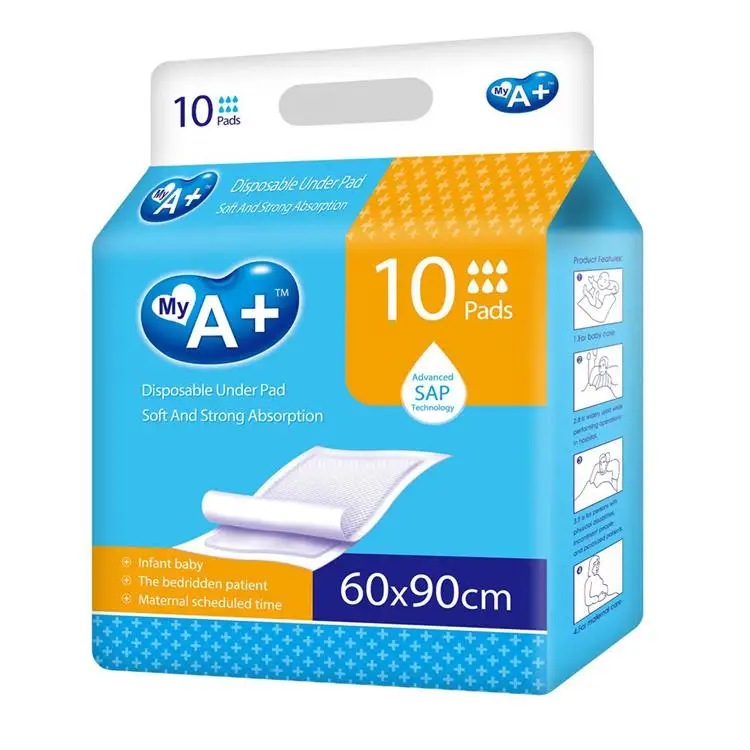 Free samples bed pad hospital underpad 60 x 90 absorbent disposable adult underpads for baby adult