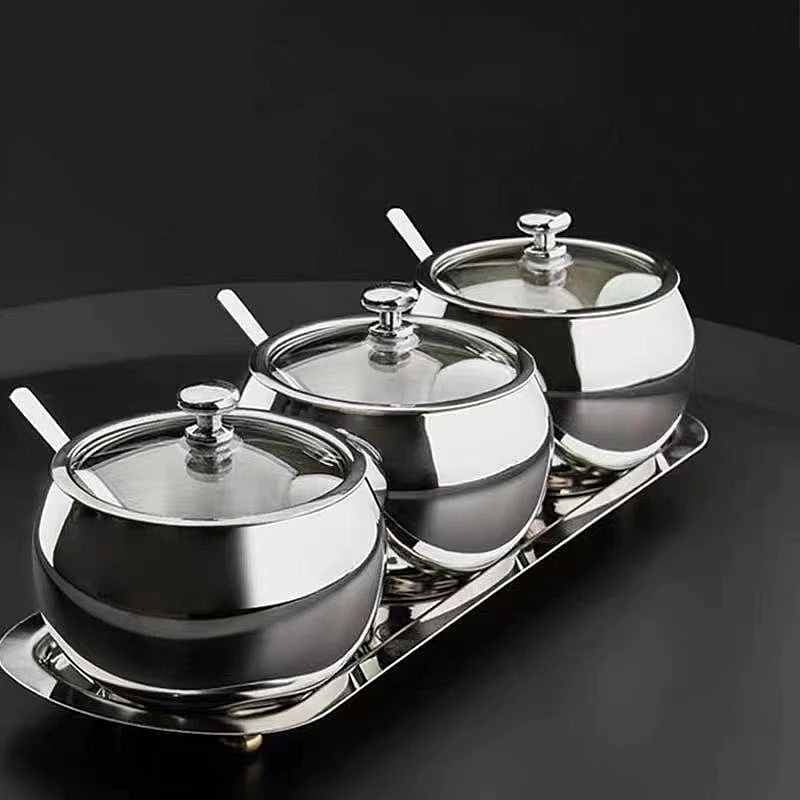 Customized Herb and spice tools seal stainless steel spice jar bottle condiment can