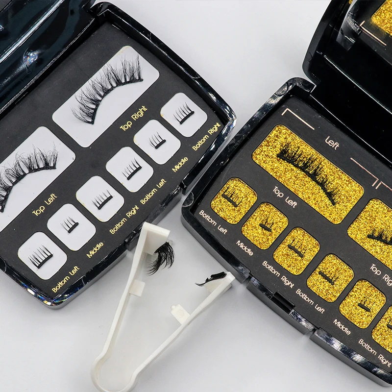 Wholesale Customized Logo Black Acrylic Lashes Box Quantum Magnetic Lashes New Thin Eyelashes No Glue No Eyeliner