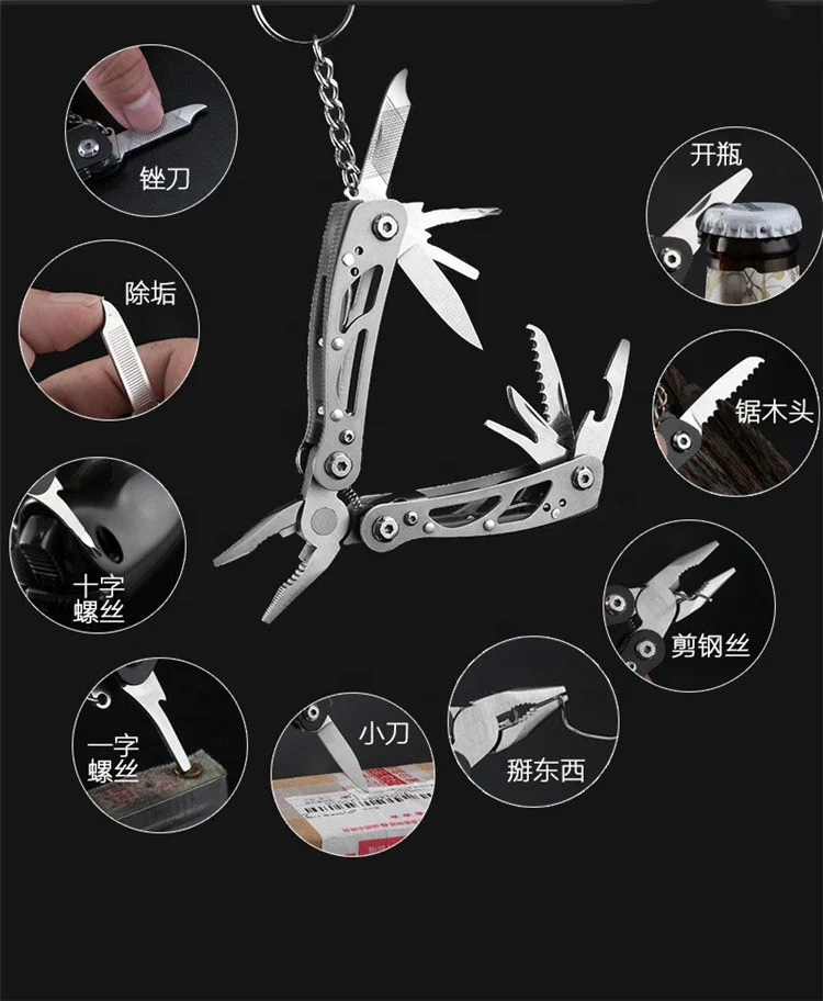 Multi-tool Knife Pliers Pocket Knives Saw Kit Survival Folding Multi Tool with Screwdriver Bits Set for Emergency Survival