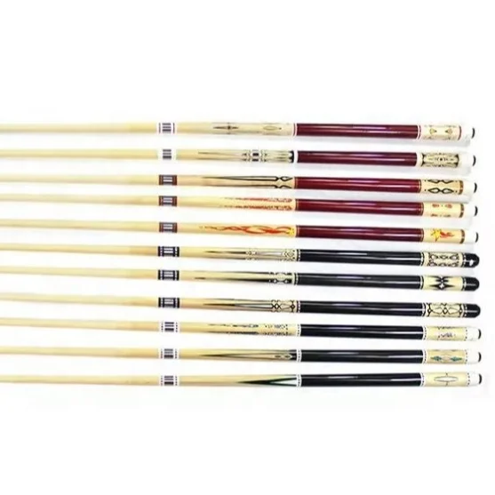 
High quality Tip Stainless Steel Uni-lock Full Maple Wood Nine-ball Ball Arm Billiard Pool Cue 
