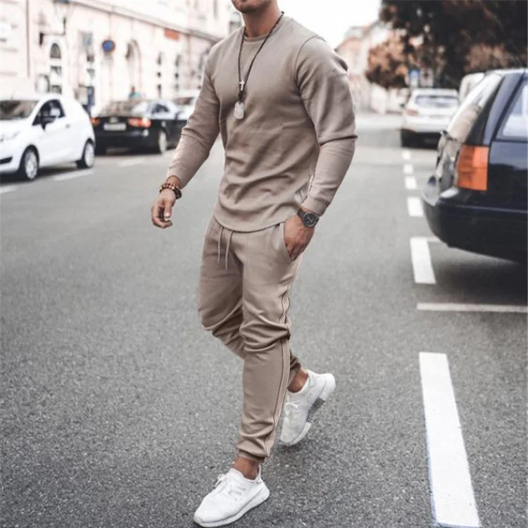 Marvili New Style Long Sleeve Leisure Suit Trend Fashion Sports Two Piece Set Jogging Suits For Men Clothing