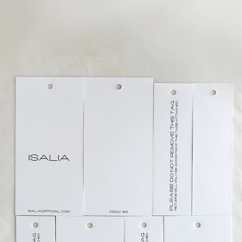 custom made luxury thick paper garment hangtag sustainable swing hang tag rope clothing accessories price tag