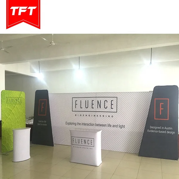 Китайский поставщик, легкая установка, портативный алюминиевый прямой стенд для фона с тканевым натяжением для продажи