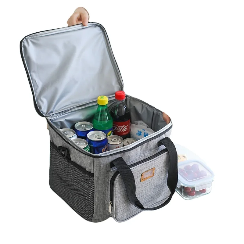 Reusable portable Cheap oxford Insulated lunch Bag leak proof thermal reusable lunch bag for 12 cans Coke for travelling