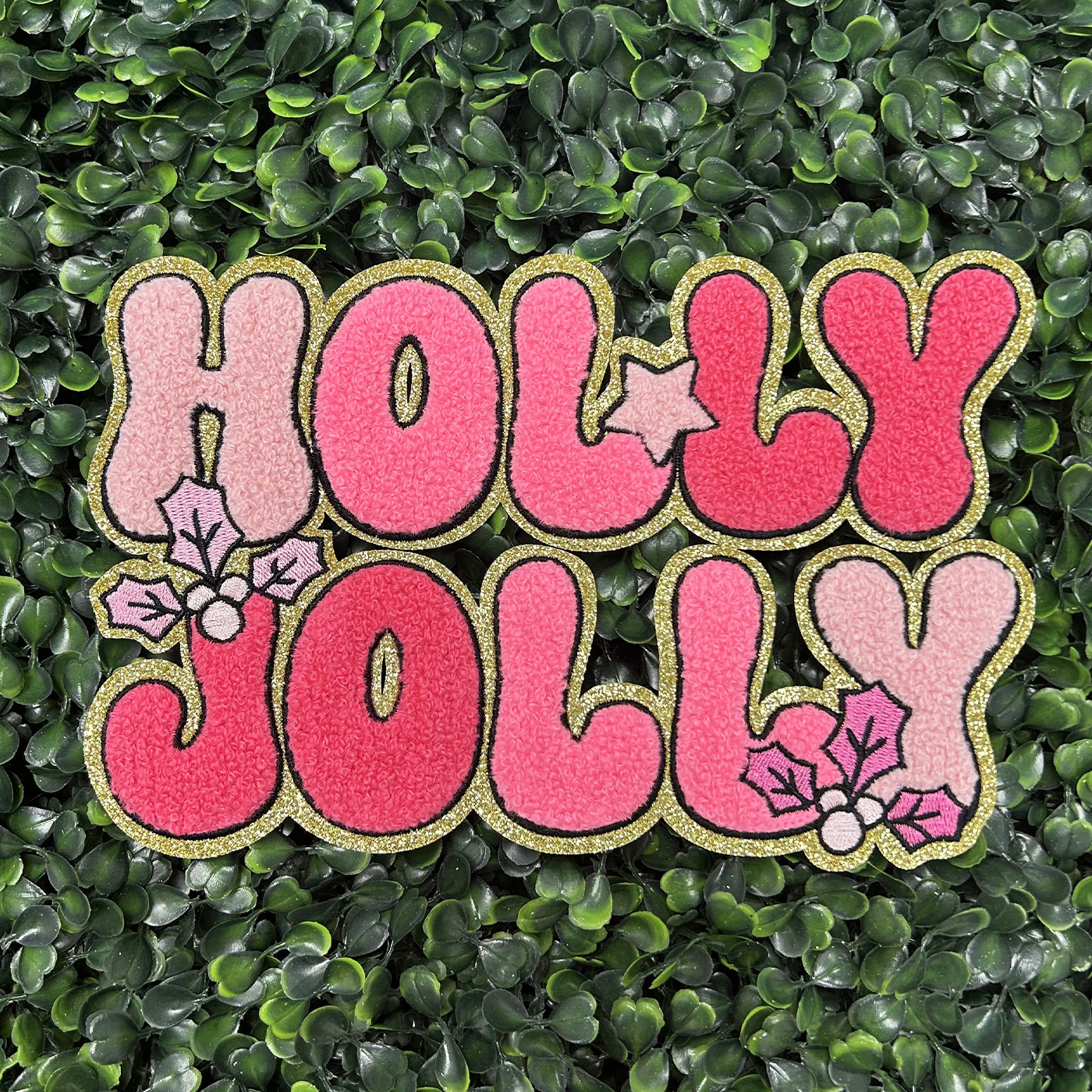 Wholesale Big Size Letters Iron On  Christmas Chenille Patches Embroidery Patches Iron On For Clothing