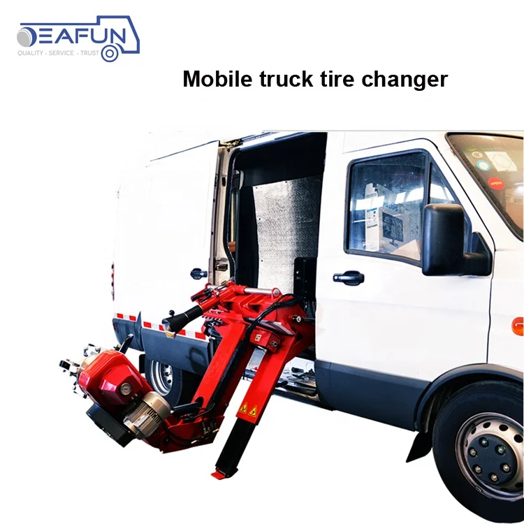 Hydraulic tire changer for truck repairs in Germany