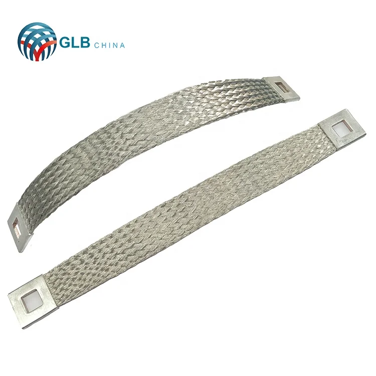 Factory High Quality Flexible Earth Bonding Strap High Current Braided Copper Strip Copper Braided Shunt Product