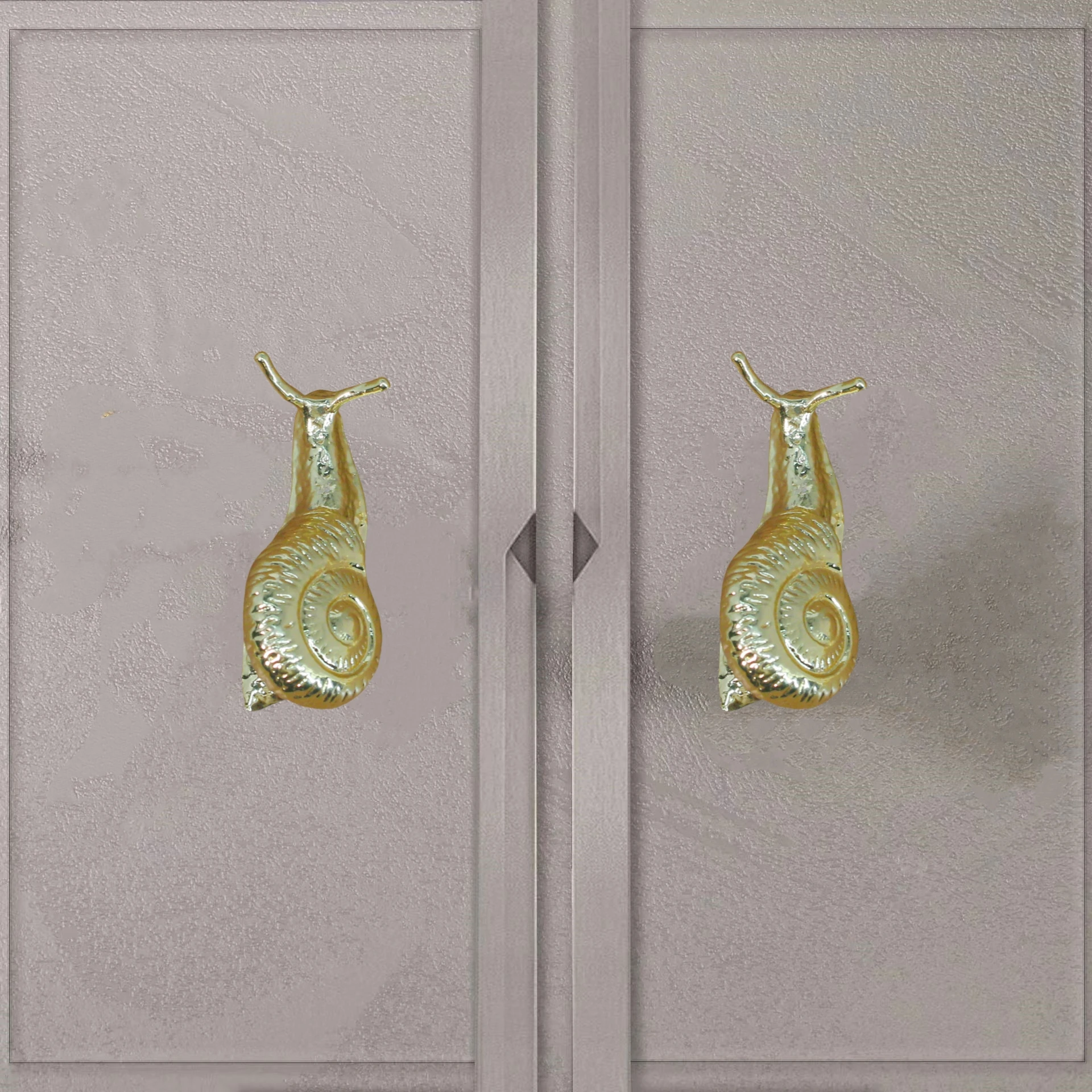 Creative material alloy snail chest of drawers handle wardrobe locker furniture handle buckle.