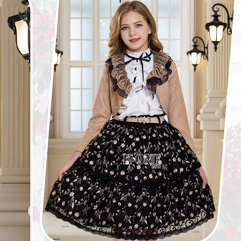 Premium Materials two pieces girl casual princess dress birthday party fashion princess dress for girl 2-5 year old