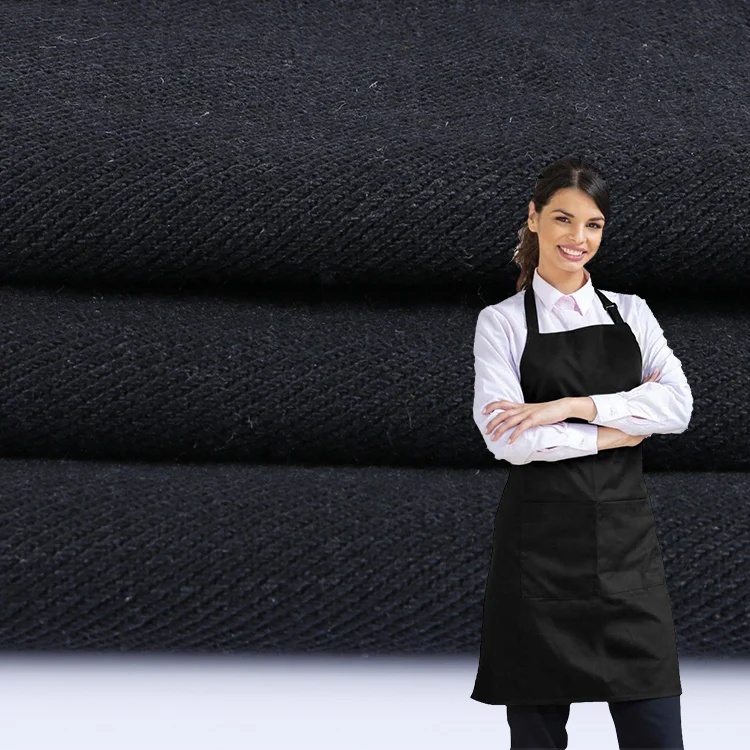 
Customized Fabric Black Plain Recycled Canvas Fabric For Apron 