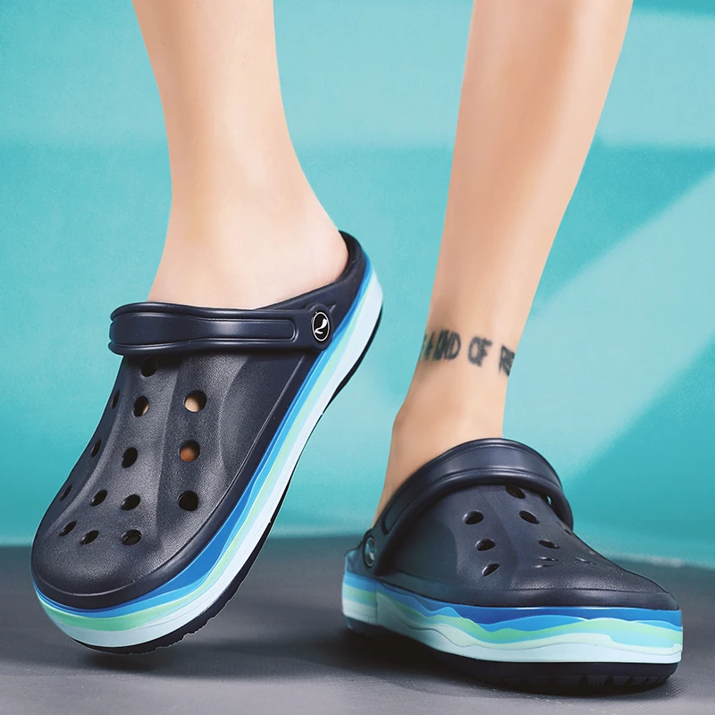 Лидер продаж, модные летние пляжные мужские сабо