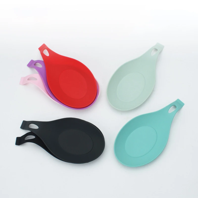 THEONE Custom Beautiful Durable Heat Resistant BPA Free Silicone Kitchen Utensils Cooking Spoon Rest Holder for Kitchen Counter