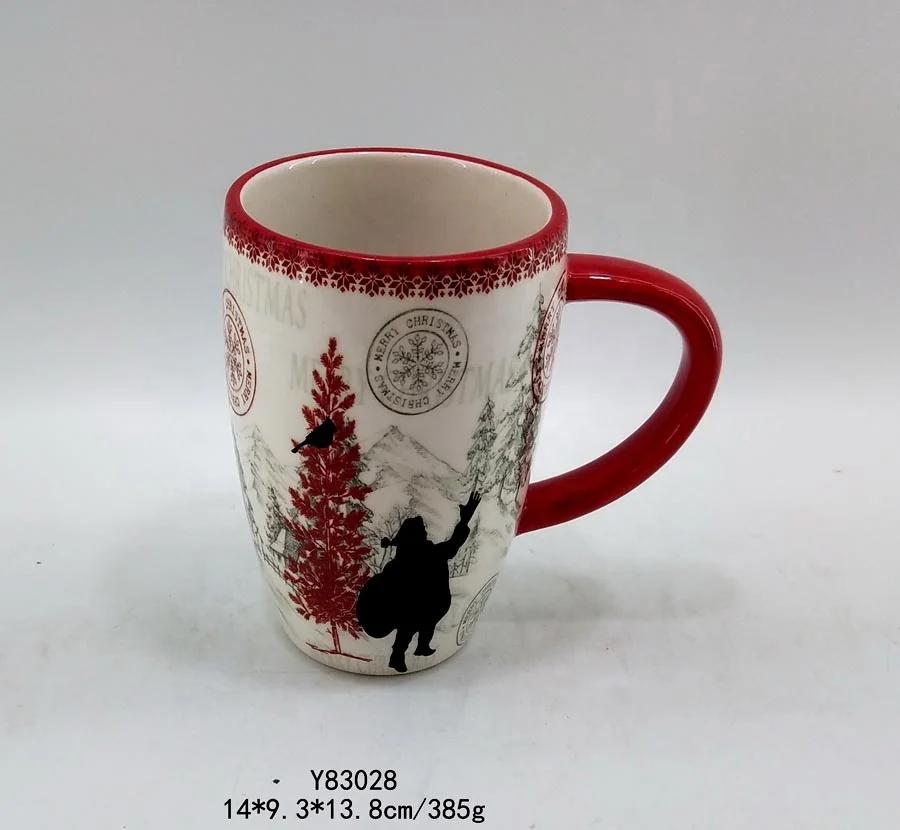 Christmas coffee mugs with cookie holder