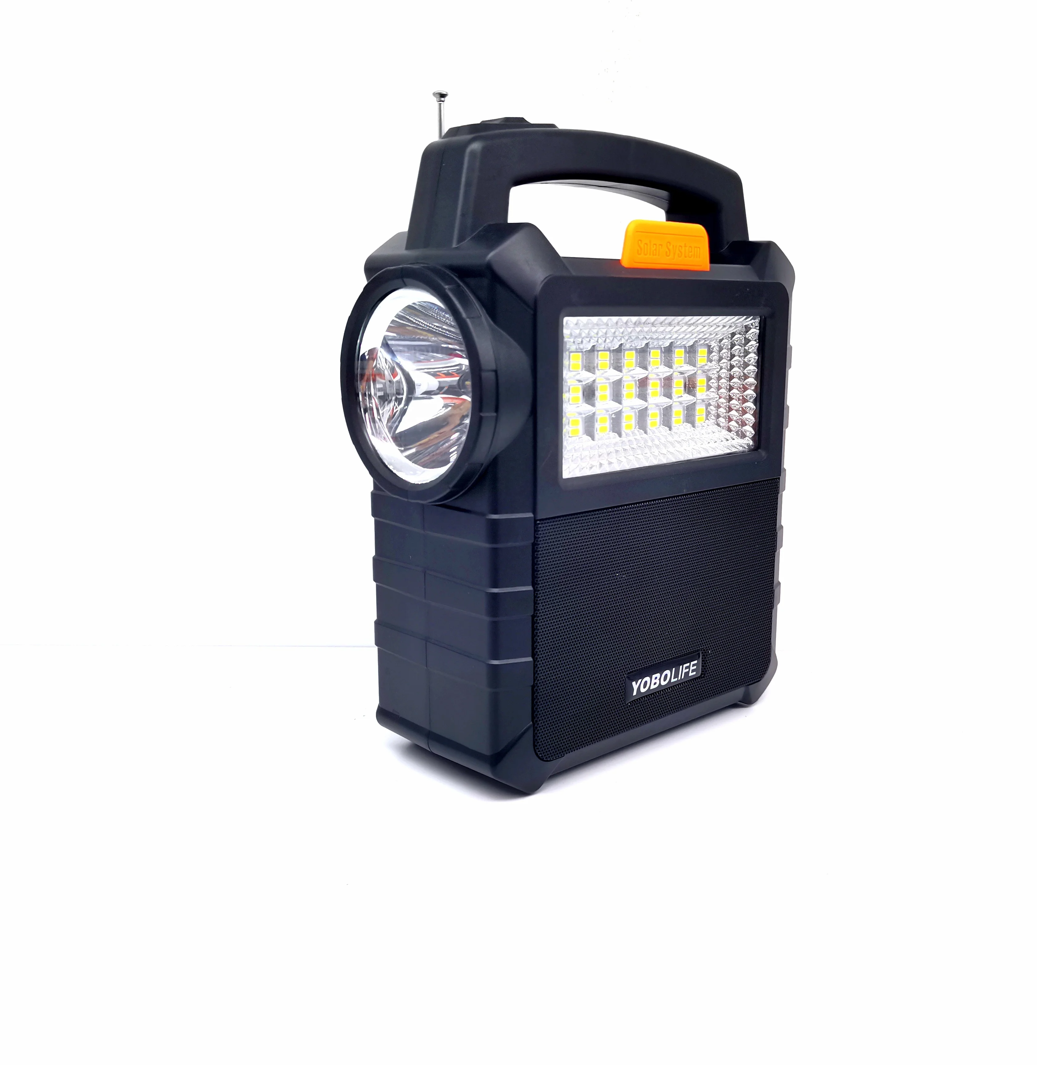 Solar Energy System kits with FM&Music Playback Output Charger 3 Bulb Solar Camping Lights Solar Home Lighting System for Africa