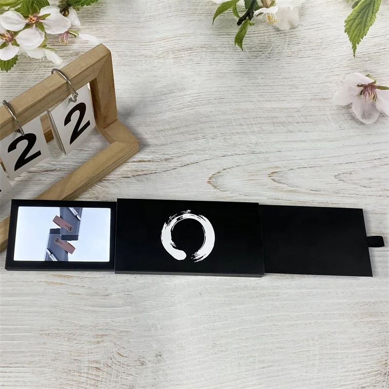 Pull out 4 inch IPS screen display player lcd video brochure for business